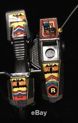 Gem Toys Batman & Robin Rare Motorcycle With Sidecar Friction Toy Car Vintage
