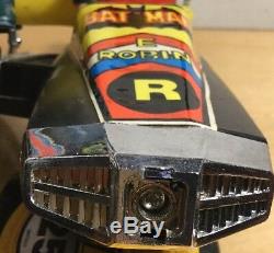 Gem Toys Batman & Robin Rare Motorcycle With Sidecar Friction Toy Car Vintage