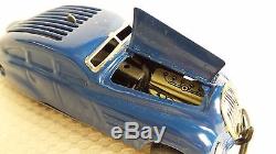 Great Vintage Schuco Kommando 2000 BLUE Wind-Up Toy Car /w Original Box Germany
