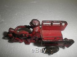 Great old original cast iron Motorcycle Crash Car by Hubley c. 1920's