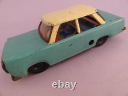 Greece Greek Tin Toy Car Friction Nikolaidis 1960 Blue-white Litho Seats &board