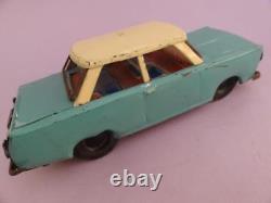 Greece Greek Tin Toy Car Friction Nikolaidis 1960 Blue-white Litho Seats &board