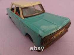 Greece Greek Tin Toy Car Friction Nikolaidis 1960 Blue-white Litho Seats &board