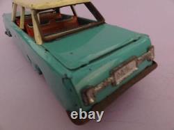 Greece Greek Tin Toy Car Friction Nikolaidis 1960 Blue-white Litho Seats &board