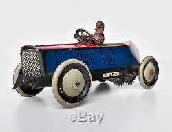 Greppert & Kelch G&K Gundka 543 tinplate clockwork Racing Car tin toy Germany EX
