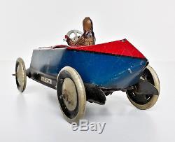 Greppert & Kelch G&K Gundka 543 tinplate clockwork Racing Car tin toy Germany EX