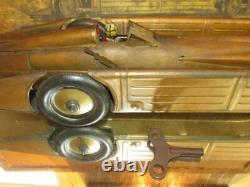 Gunthermann Record car 54cm clockwork original box key driver works Germany bing