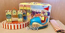 HOCH & BECKMANN BUMPER CAR Tin Litho Toy Autoscooter Track Wind-Up Anni 50