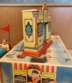 HOCH & BECKMANN BUMPER CAR Tin Litho Toy Autoscooter Track Wind-Up Anni 50