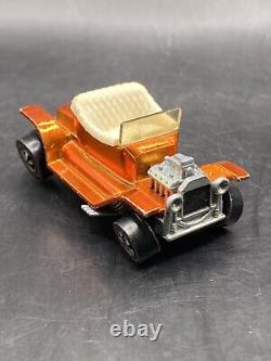 HOT WHEELS Redline Hot Heap Orange w Original Button Vintage Toy Car VTG