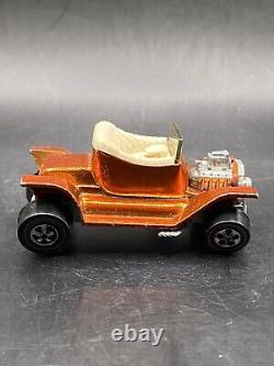 HOT WHEELS Redline Hot Heap Orange w Original Button Vintage Toy Car VTG