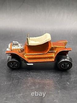 HOT WHEELS Redline Hot Heap Orange w Original Button Vintage Toy Car VTG