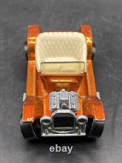 HOT WHEELS Redline Hot Heap Orange w Original Button Vintage Toy Car VTG