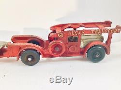 HUBLEY CAST IRON 1930s NU CAR TRANSPORT with TWO AUSTIN COUPES