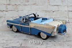 Hand Made Vintage Blue 1957 Chevrolet Bel Air Nomad 1/16 Scale Figurine GIFT