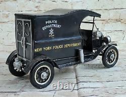 Hand Made Vintage New York Police Dept 1914 Wagon Car Great detailed Statue Sale