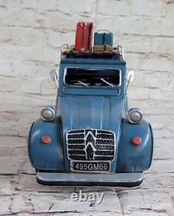 Handcrafted Detailed Vintage 1950 Citroen 2CV Car Automobile Hot Cast Decor