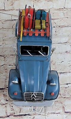 Handcrafted Detailed Vintage 1950 Citroen 2CV Car Automobile Hot Cast Decor