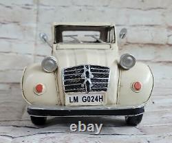 Handcrafted Detailed Vintage 1950 Citroen 2CV Car Automobile Hot Cast Decor Art