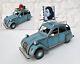 Handmade Blue Medium Scale Tinplate 1950 Citroen Vintage Car Figurine Decor GIFT