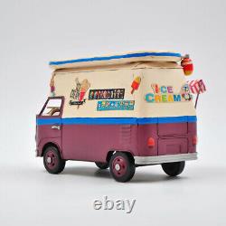 Handmade Blue/ Purple/ White Vintage Ice Cream Van Model Decorative Car