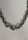 Heavy Sterling Silver Designer Cable Link Chain with Spikes & Extension