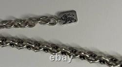 Heavy Sterling Silver Designer Cable Link Chain with Spikes & Extension