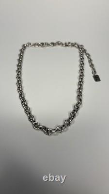 Heavy Sterling Silver Designer Cable Link Chain with Spikes & Extension