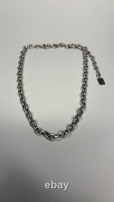 Heavy Sterling Silver Designer Cable Link Chain with Spikes & Extension