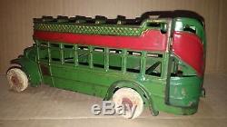 Hubley Arcade Cast Iron Antique Vintage Old Kenton Coach Double Bus Car Truck