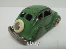 Hubley Take-Apart Car Chrysler Airflow 4½ Long, Rubber Tires with Wood Wheels