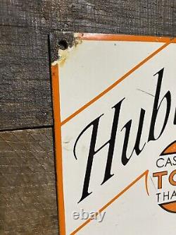 Hubley Vintage Cast Iron Toys Porcelain Sign Train Car Manufacturer Gas & Oil