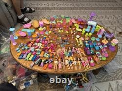 Huge Lot of Vintage 2000s Polly Pocket Cars Dolls Figures Accessories See Pics