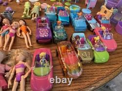 Huge Lot of Vintage 2000s Polly Pocket Cars Dolls Figures Accessories See Pics