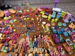 Huge Lot of Vintage 2000s Polly Pocket Cars Dolls Figures Accessories See Pics