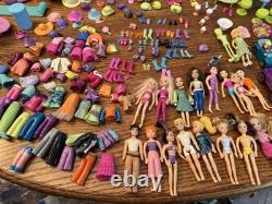 Huge Lot of Vintage 2000s Polly Pocket Cars Dolls Figures Accessories See Pics