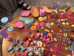 Huge Lot of Vintage 2000s Polly Pocket Cars Dolls Figures Accessories See Pics