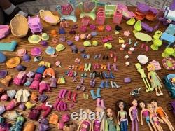 Huge Lot of Vintage 2000s Polly Pocket Cars Dolls Figures Accessories See Pics