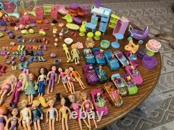 Huge Lot of Vintage 2000s Polly Pocket Cars Dolls Figures Accessories See Pics