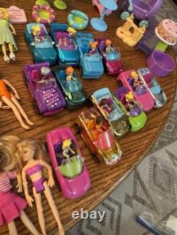 Huge Lot of Vintage 2000s Polly Pocket Cars Dolls Figures Accessories See Pics