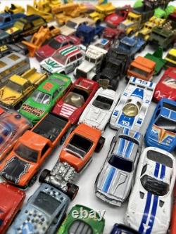 Huge Vtg Lot Of 102 Toy Cars Matchbox Hot Wheels & Others 60's 70's 80's & 90's