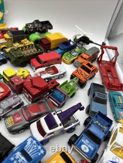 Huge Vtg Lot Of 102 Toy Cars Matchbox Hot Wheels & Others 60's 70's 80's & 90's