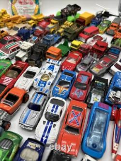 Huge Vtg Lot Of 102 Toy Cars Matchbox Hot Wheels & Others 60's 70's 80's & 90's