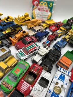 Huge Vtg Lot Of 102 Toy Cars Matchbox Hot Wheels & Others 60's 70's 80's & 90's
