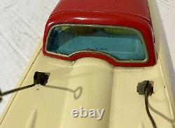 ICHIDA FORD GYRON White Tin Concept Toy Car Battery Op. Japan 1950s