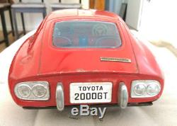 ICHIKO Tin Toy Toyota 2000GT Friction Drive Antique Japanese Car