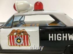 Ichiko Buick Highway Patrol Car Japanese Vintage Tinplate Toys L39cm W13.5cm