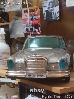 Ichiko Japan Vintage Tin Toy Car Mercedes Benz 300 SE 60cm Silver Rare Collectib