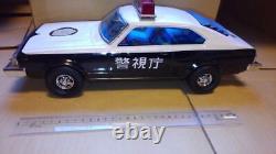 Ichiko Vintage Tin Toy Car NISSAN Skyline Patrol Car Showa Retro with Box