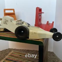 Ideal 1974 Evil Kenevil Formula 1 Dragster Car + Stunt Crash Car +Launchers